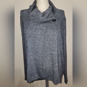Calvin Klein Performance Cowl Neck Wrap Marl Cardigan Sweater Size Medium